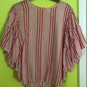 HM red and white stripe top